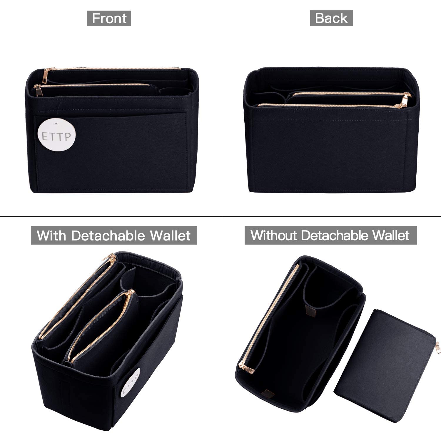 Purse Organizer, Felt Bag Organizer Insert Purse Organizer For LV Speedy, Neverfull, Tote, Handbag,Shaper 3 Sizes