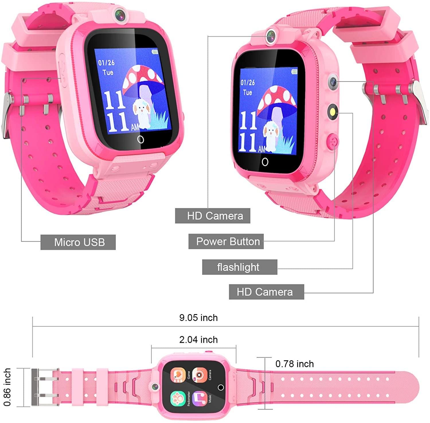 CMKJ Kids Smart Watch for Boys Girls, Children’s Touchscreen Gaming Smartwatch - JOY2ESpree
