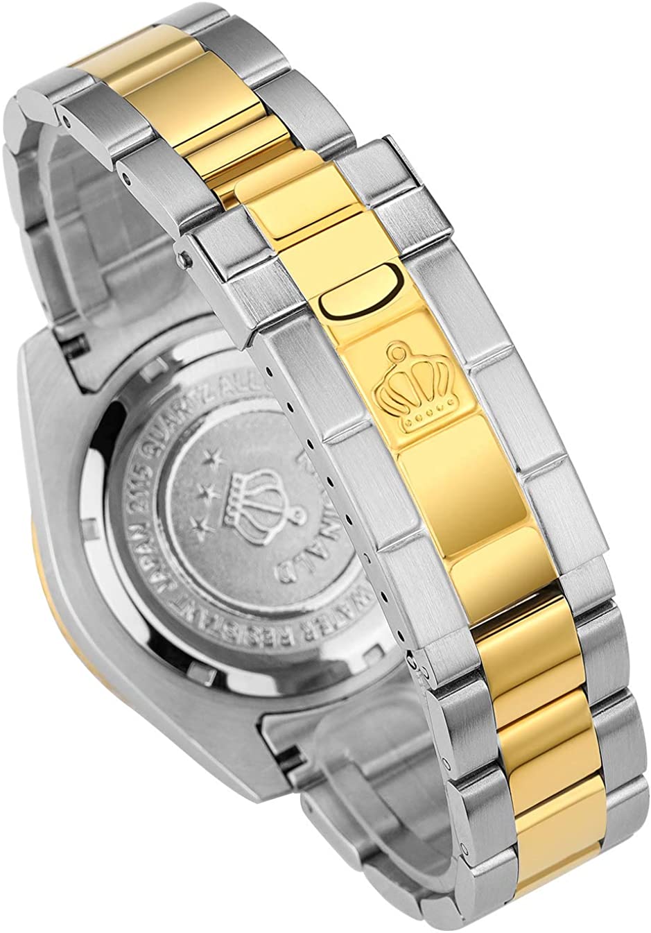Mens Luxury Watches Ceramic Bezel Sapphire Glass Luminous Quartz Silver Gold Two Tone Stainless Steel Watch