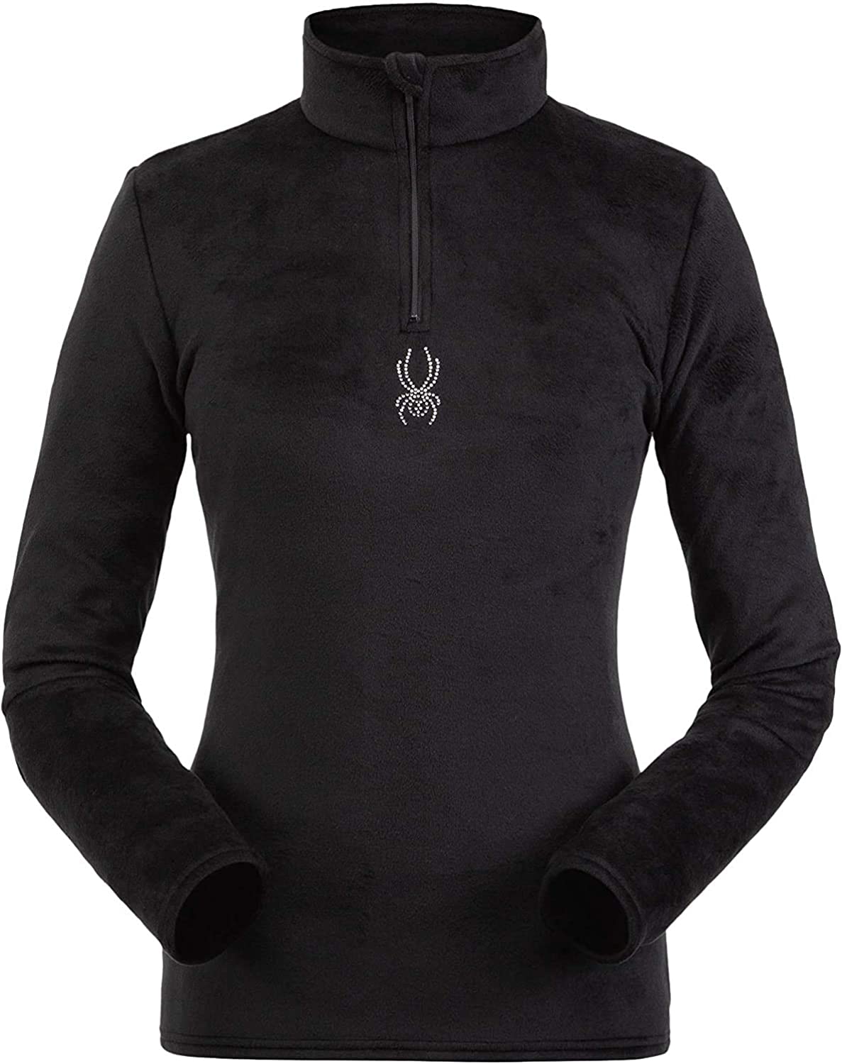 Spyder Womens Shimmer Bug Zip T-Neck