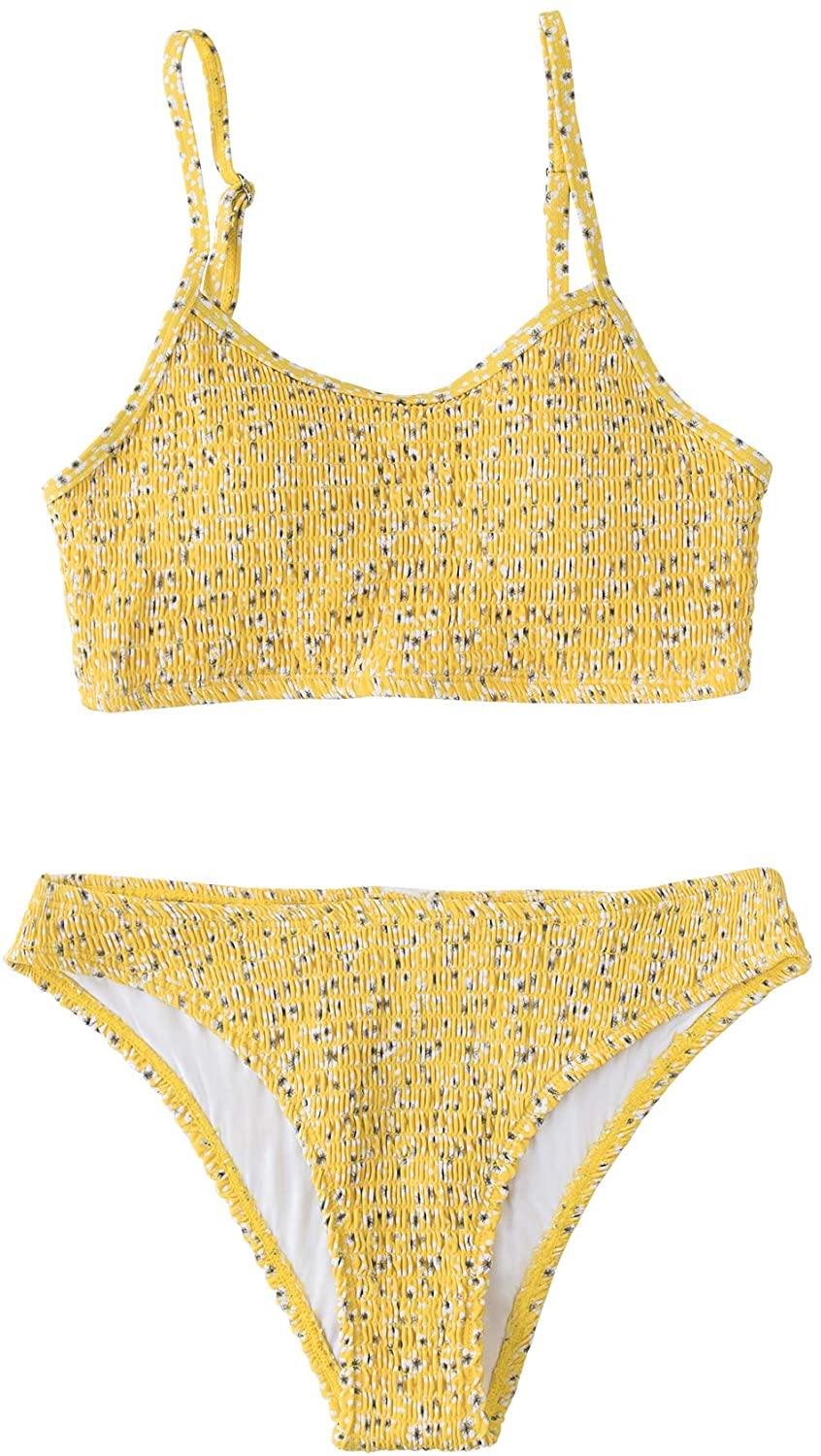 CUPSHE Women's Bikini Swimsuit Ruched Thong Two Piece Bathing Suit - JOY2ESpree