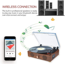 
                        
                          Muat gambar ke penampil Galeri, Record Player-13 in 1 Turntable with Speakers Vinyl Recording LP Bluetooth USB TF Card FM Radio Aux Input RCA Line Out and Headphone Jack - JOY2ESpree
                        
                      