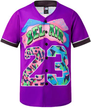 
                        
                          Muat gambar ke penampil Galeri, MOLPE 90s Hip Hop Clothing for Men and Women, Unisex Bel Air 23 Baseball Jersey, Mens Printed Urban Shirts for Party
                        
                      