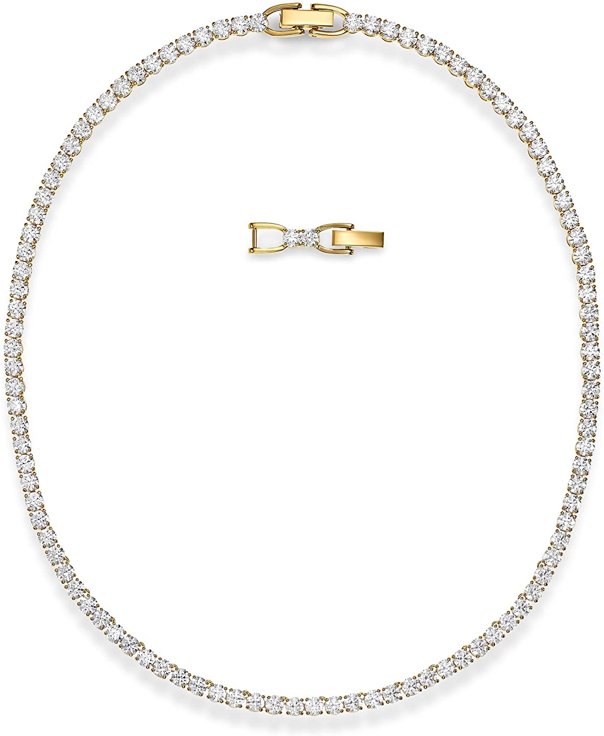 SWAROVSKI Women's Tennis Deluxe Jewelry Collection, Clear Crystals - JOY2ESpree