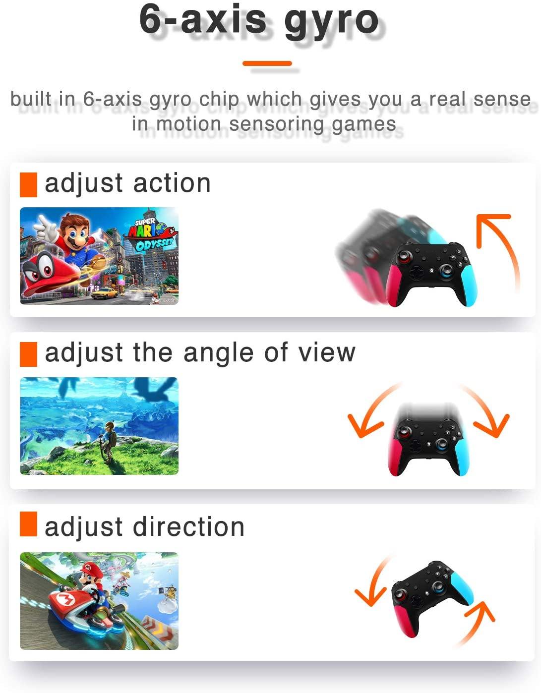 Wireless Switch Pro Controller for Nintendo Switch with Adjustable Turbo Function - JOY2ESpree