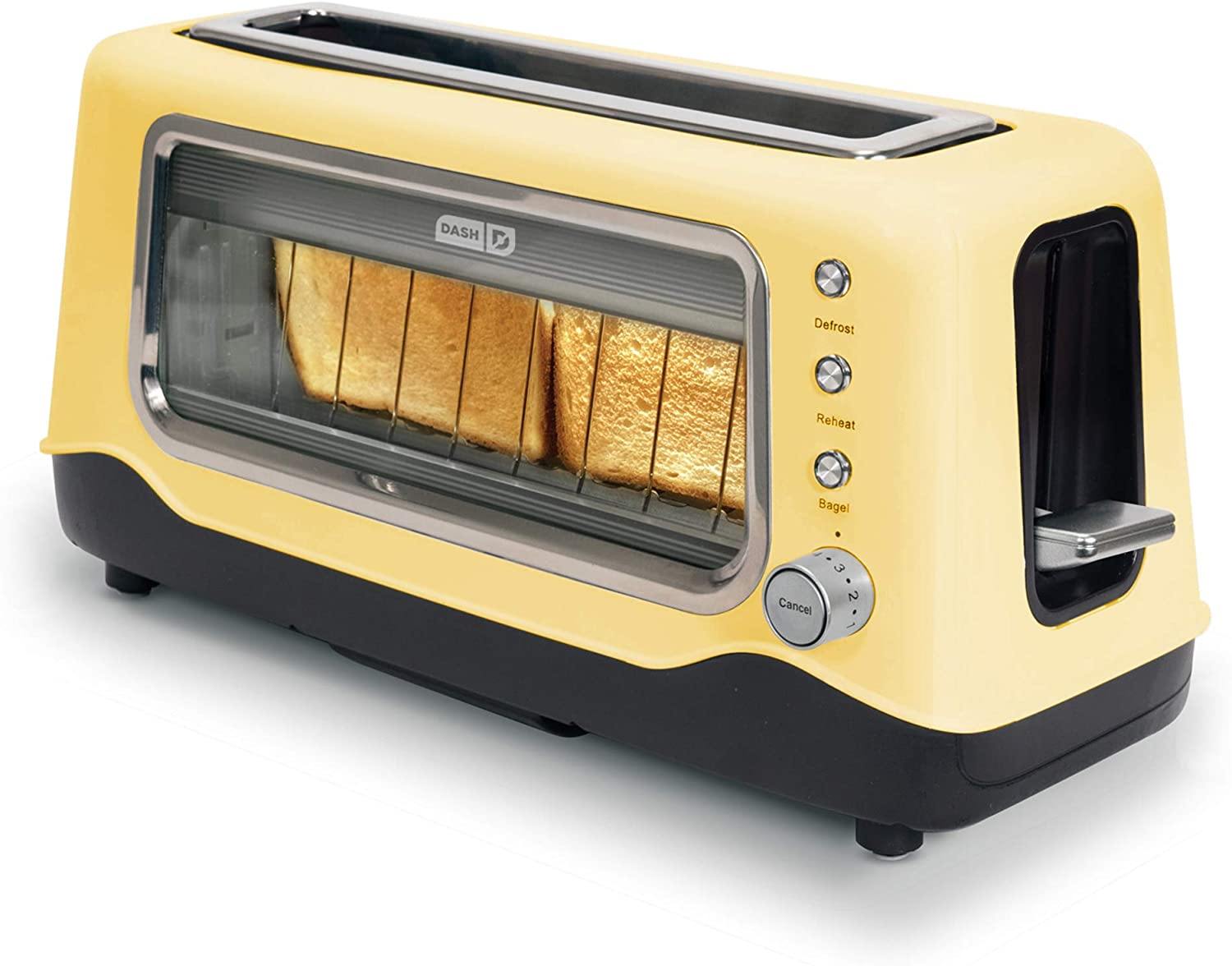 Dash Clear View Toaster: Extra Wide Slot Toaster with Stainless Steel Accents + See Through Window . - JOY2ESpree