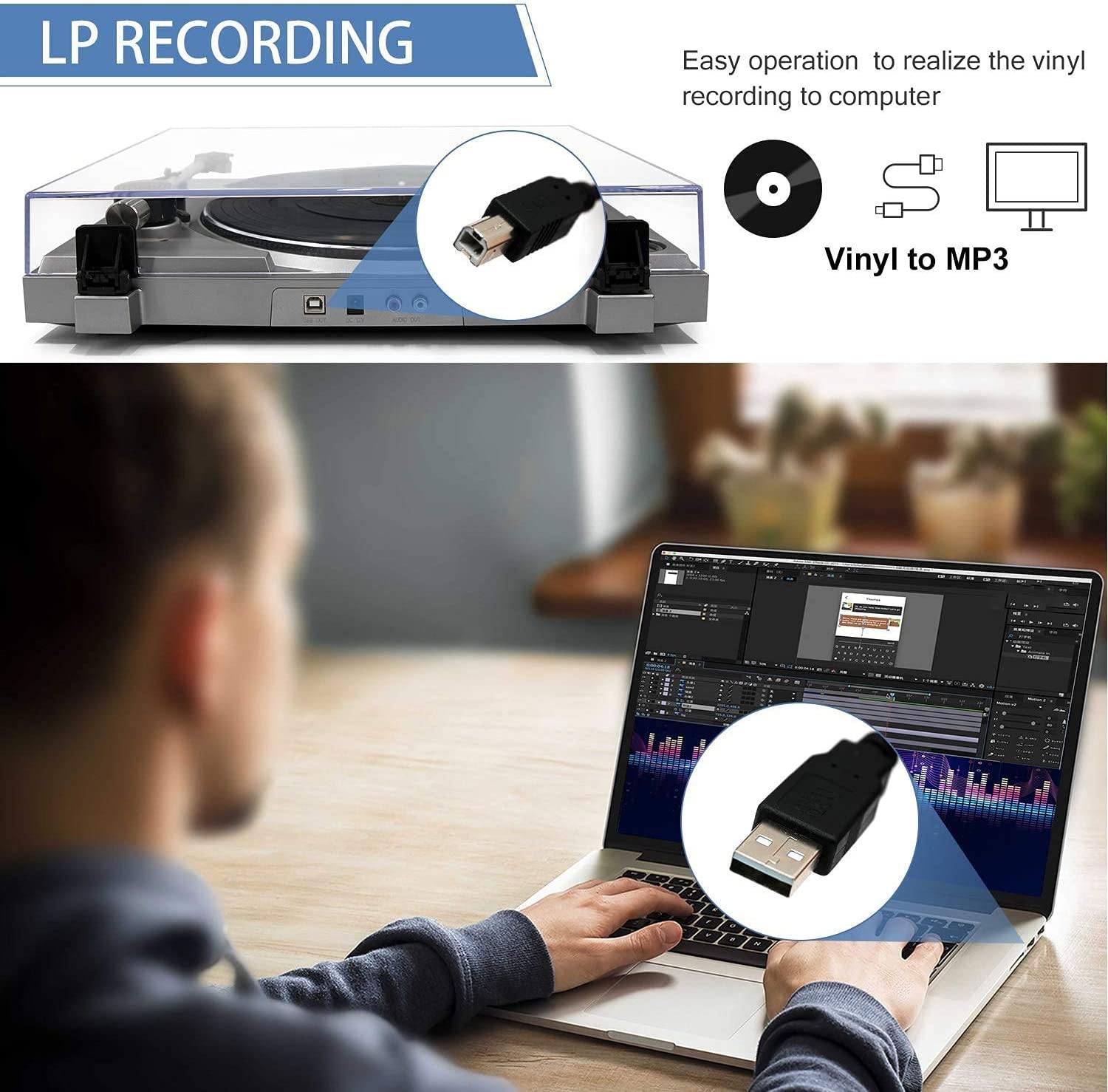 LP&No.1 Bluetooth Turntable HiFi System with Bookshelf Speakers - JOY2ESpree