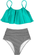 
                        
                          Muat gambar ke penampil Galeri, CUPSHE Women's High Waisted Falbala Bikini Set
                        
                      