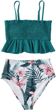 
                        
                          Muat gambar ke penampil Galeri, CUPSHE Women's High Waist Bikini Swimsuit Ruffle Smock Floral Print Two Piece Bathing Suit
                        
                      