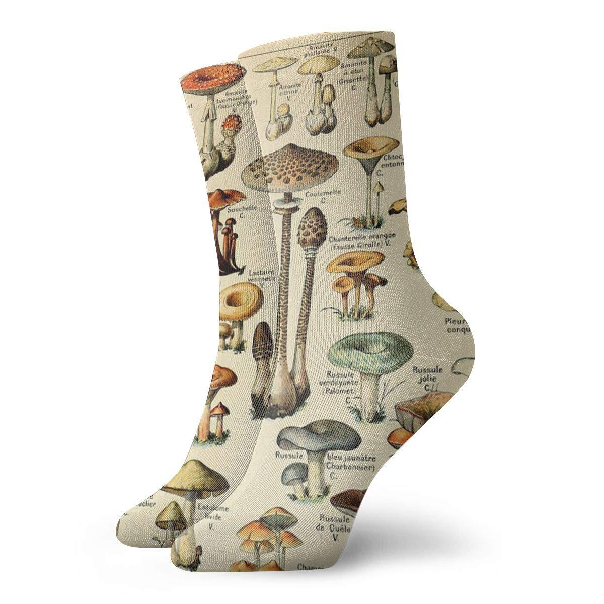 Wilson-Martin Mushrooms Socks Casual Socks Sports Socks Fun Work Socks for Men/Women 11.8Inch - JOY2ESpree