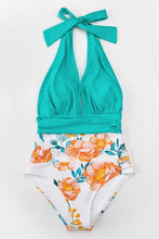 
                        
                          Load image into Gallery viewer, CUPSHE Women's One Piece Swimsuit Halter Plunge Neck Ruched Tummy Control Bathing Suits
                        
                      