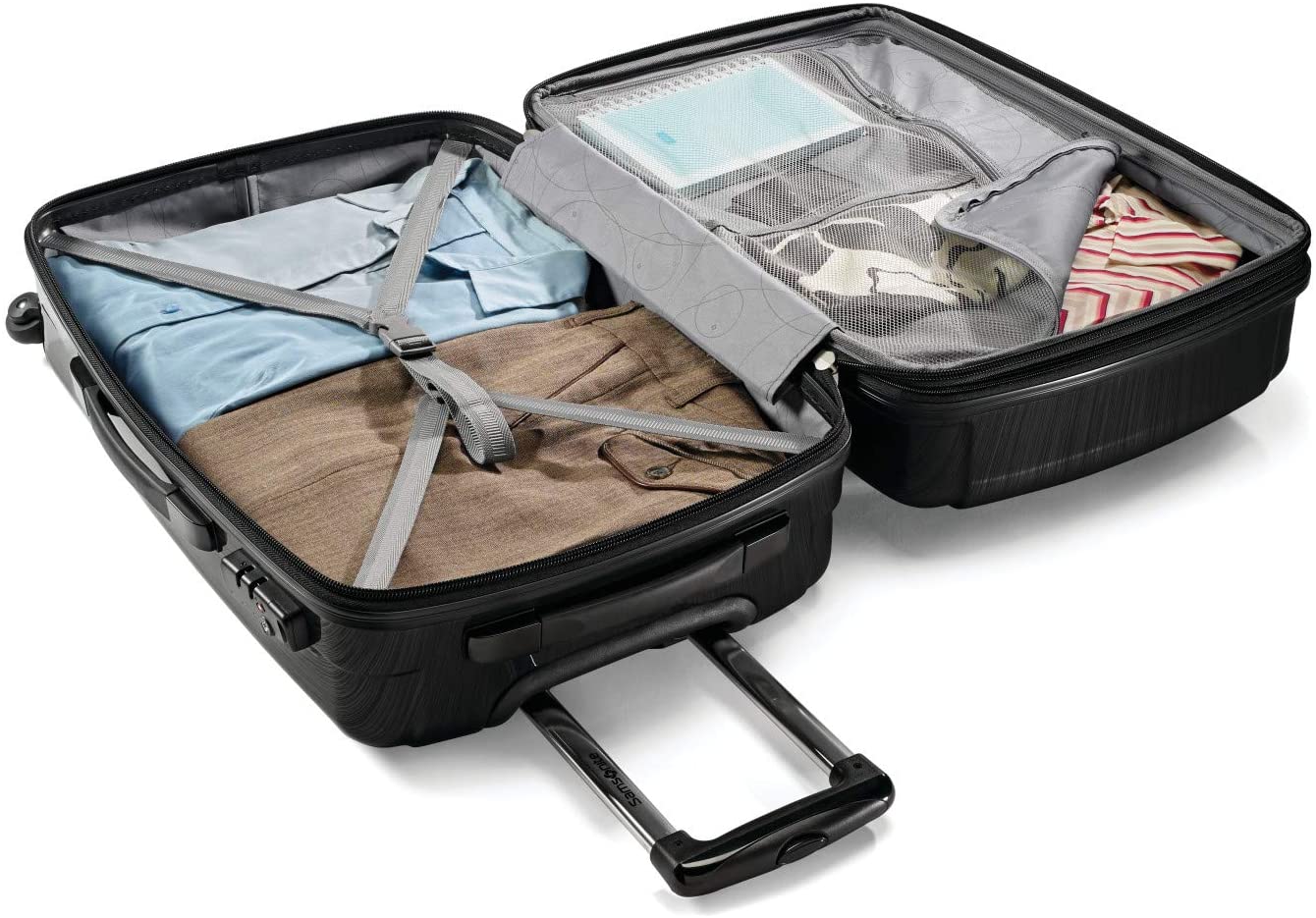 Samsonite Winfield 2 Hardside Expandable Luggage with Spinner Wheels, Charcoal, Checked-Large 28-Inch