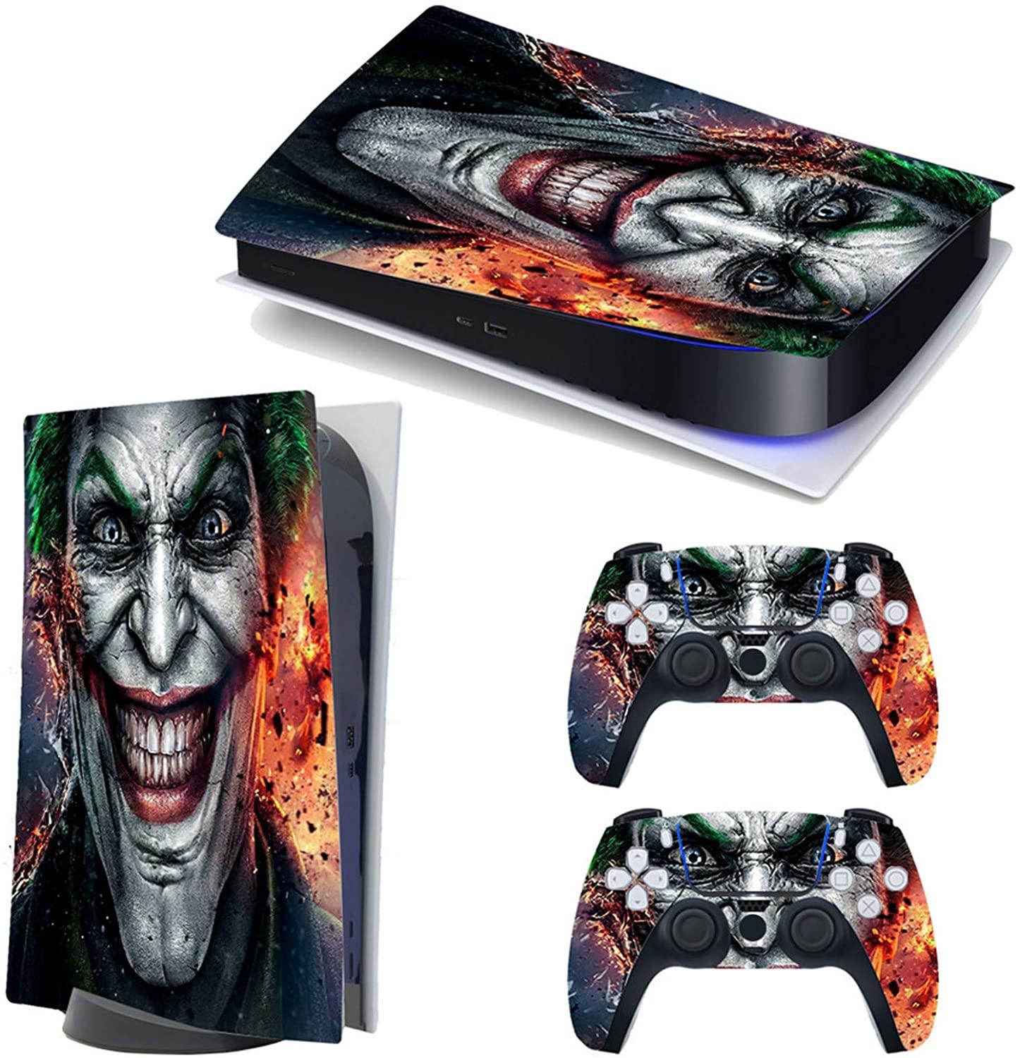 gotor Vinyl Sticker Pattern Decals Skin for PS5 Playstation 5 Console and 2 Controllers Skins (Playstation 5 Digital Edition, Type-E) - JOY2ESpree