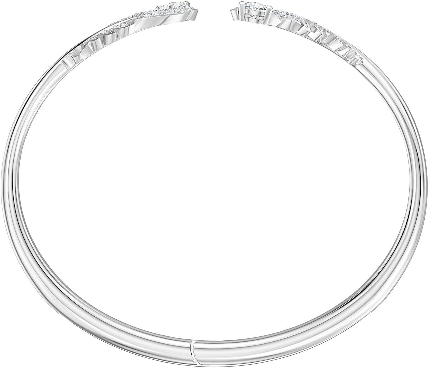 SWAROVSKI Women's Nice Bangle Bracelet Collection, Rhodium Finish, Clear Crystals - JOY2ESpree