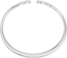 
                        
                          Load image into Gallery viewer, SWAROVSKI Women's Nice Bangle Bracelet Collection, Rhodium Finish, Clear Crystals - JOY2ESpree
                        
                      