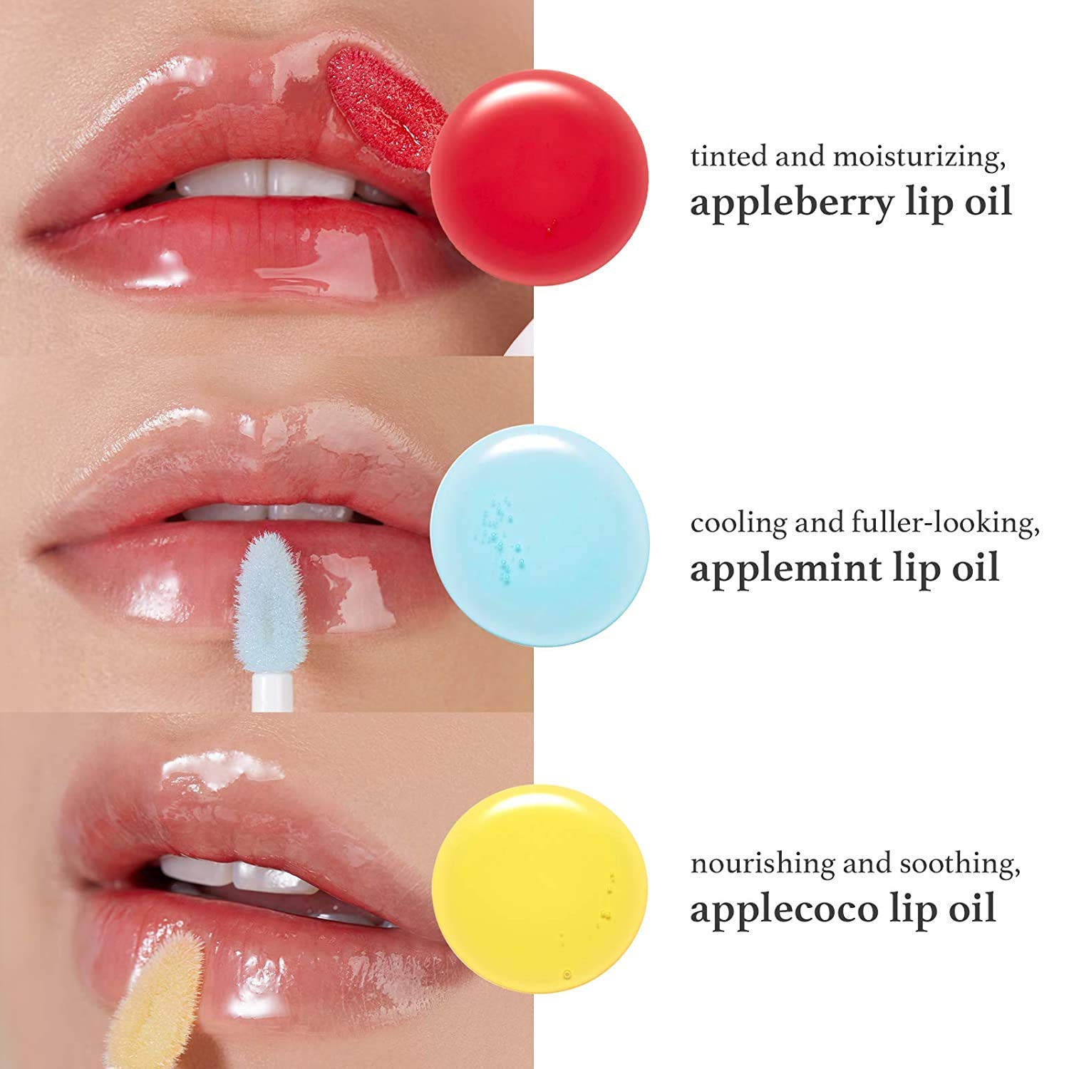 NOONI Appleberry Lip Oil | Korean Lip Oil To Soothe Dry Lips | Skincare, Vegan, Cruelty-free, PETA Certified, Paraben-free, Mineral-Oil free