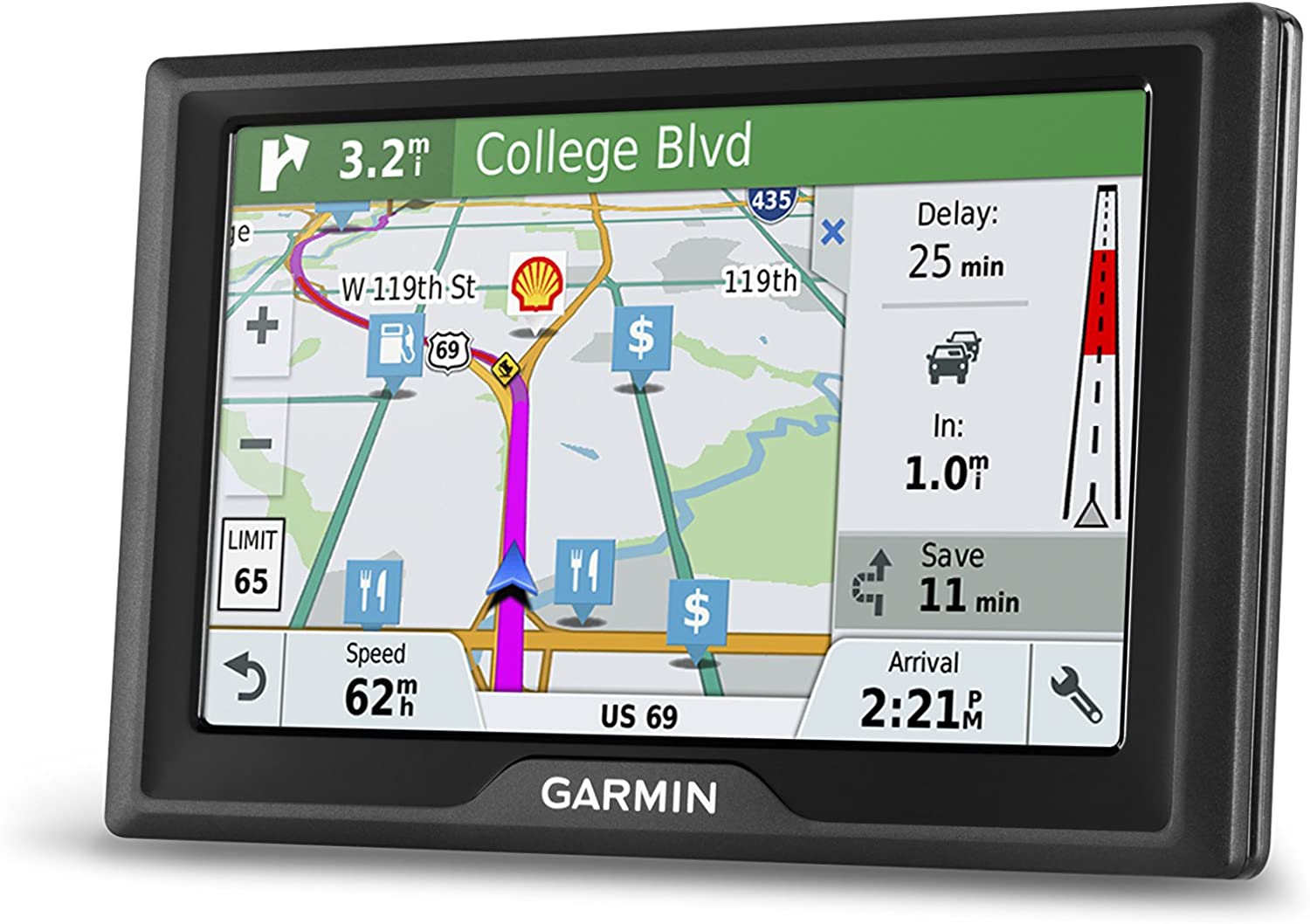 Garmin Drive 61 USA LM GPS Navigator System with Lifetime Maps, Spoken Turn-By-Turn Directions