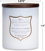 
                        
                          Load image into Gallery viewer, Manly Indulgence Sea Salt &amp; Ginger Scented Jar Candle, 15 Oz, White
                        
                      