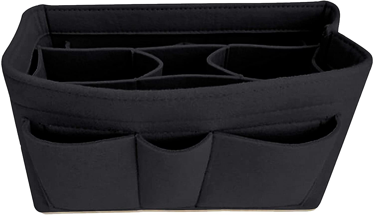 Handbag Organizer - 2in1 Purse Organizer Insert with Inner Zipped Pocket - Tote Shaper fits Speedy Neverfull - Grey Medium