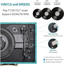 
                        
                          將圖片載入圖庫檢視器 Record Player with Speakers Vinyl Record Player Wireless Turntables - JOY2ESpree
                        
                      