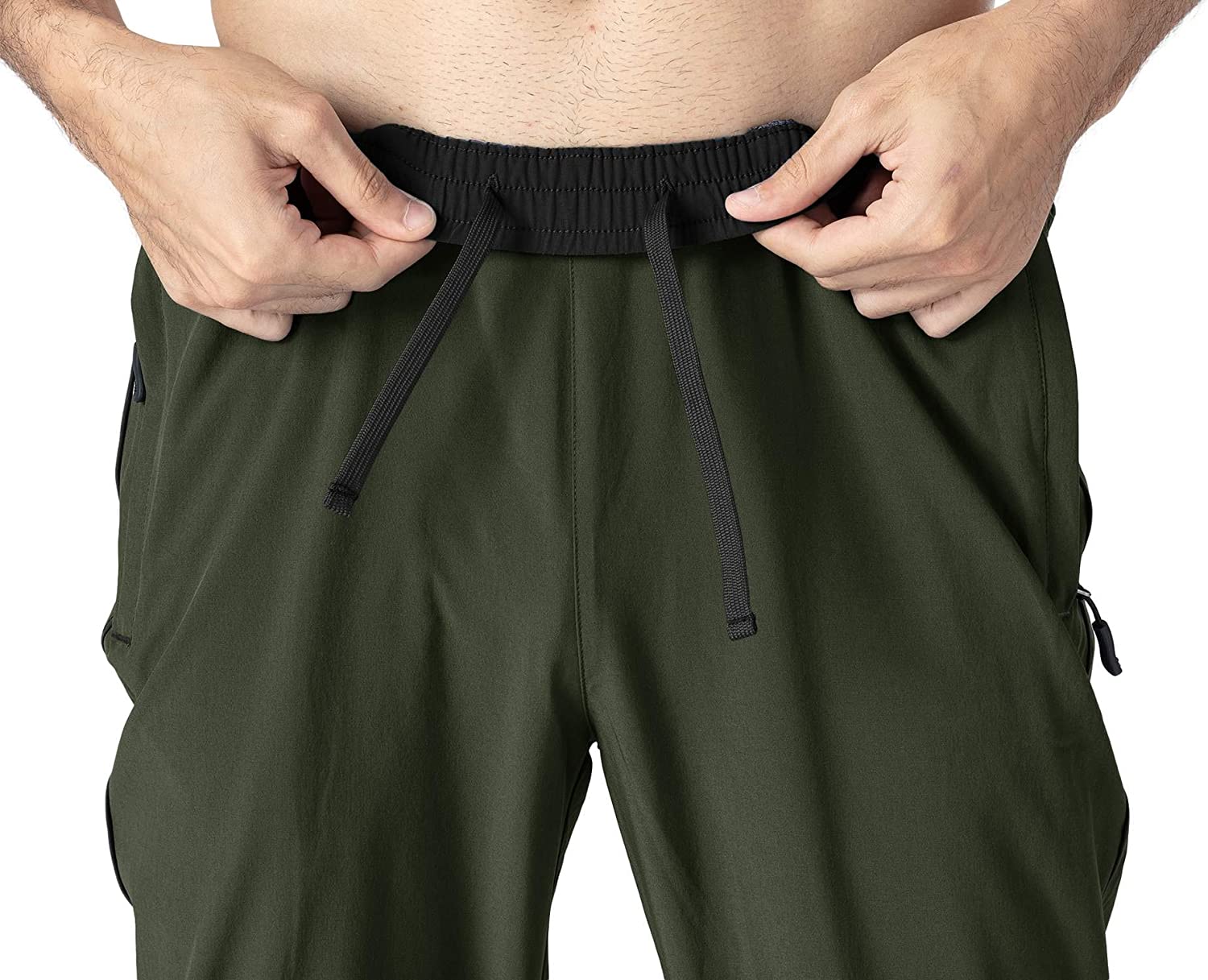 Rdruko Men's Jogger Casual Pants Lightweight Breathable Quick Dry Hiking Running Outdoor Sports Pants