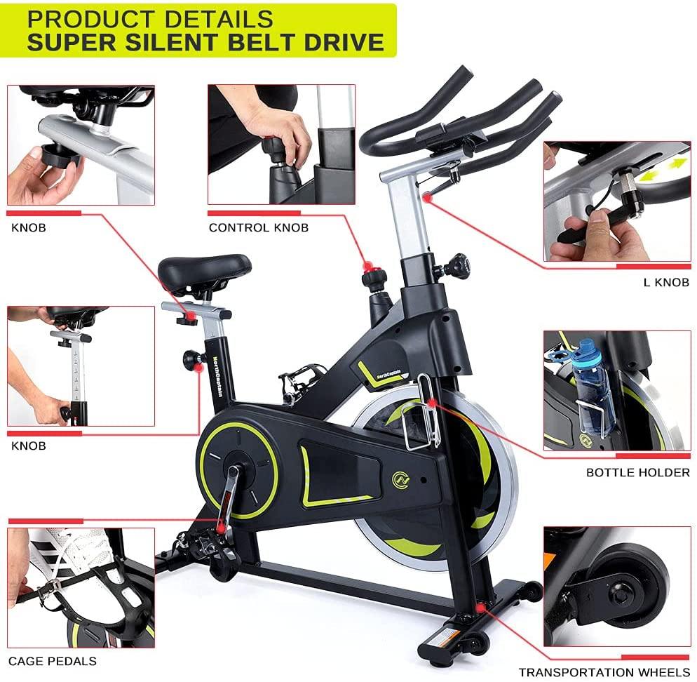 NORTHCAPTAIN Exercise Bikes Magnetic Resistance Indoor Cycling Stationary Bike with LCD Monitor - JOY2ESpree