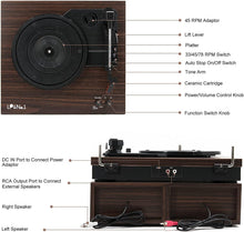 
                        
                          गैलरी व्यूवर में इमेज लोड करें, LP&amp;No.1 Retro Bluetooth Record Player with Stereo External Speakers - JOY2ESpree
                        
                      