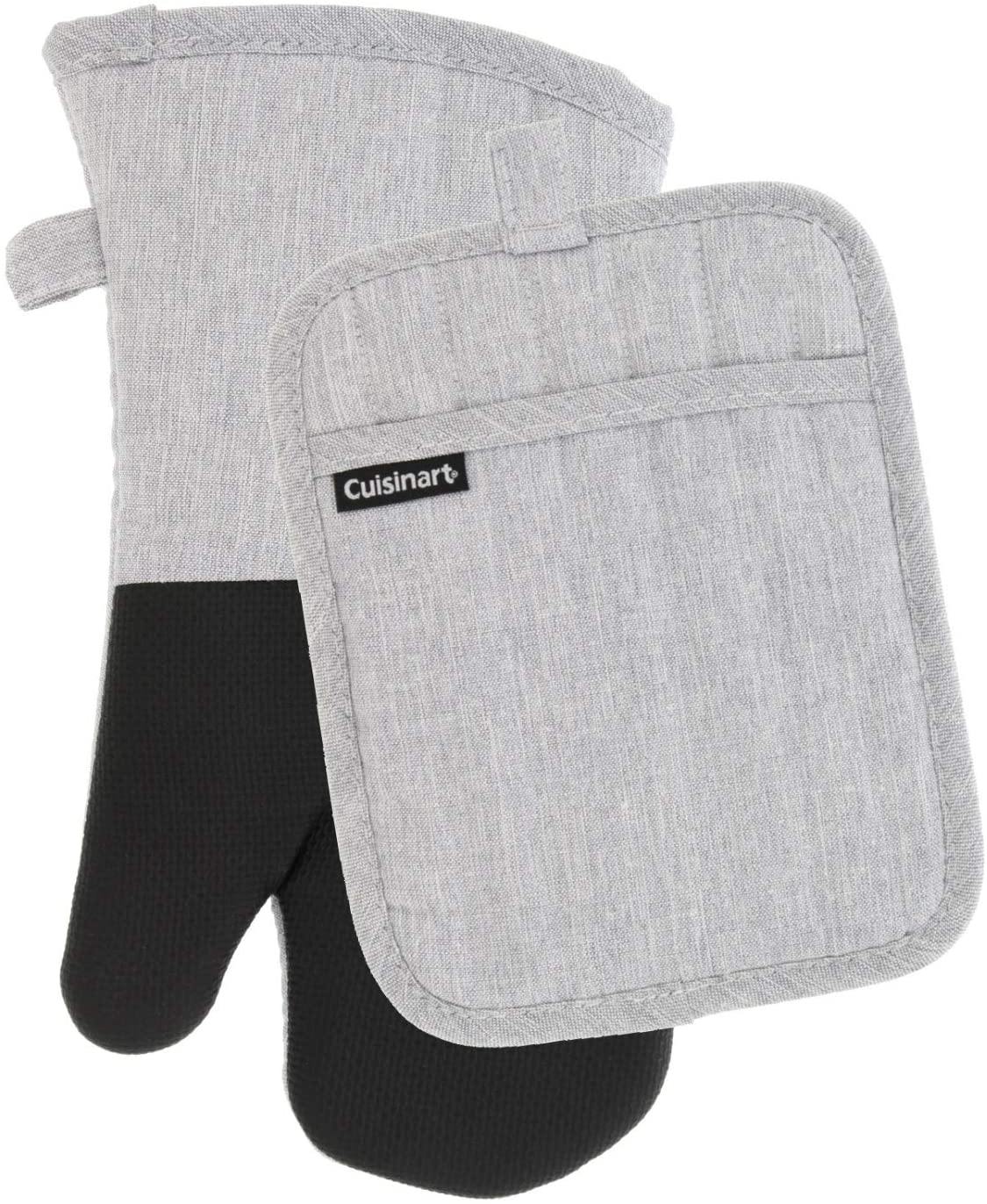 Cuisinart Chambray Neoprene Mini Oven Mitts, 2 Pack – Heat Resistant to 400 F . - JOY2ESpree