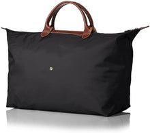 
                        
                          Load image into Gallery viewer, Longchamp Le Pliage Large Travel Bag, Red Garance, 17.75" x 13.75" x 9"
                        
                      