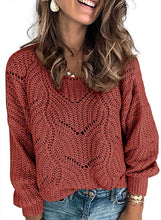 
                        
                          Muat gambar ke penampil Galeri, Dokotoo Womens Cute Soft Crewneck Long Sleeve Hollow Cable Knit Pullover Sweaters
                        
                      