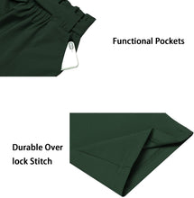 
                        
                          Load image into Gallery viewer, Freeprance Women's Pants Casual Trouser Paper Bag Pants Elastic Waist Slim Pockets
                        
                      