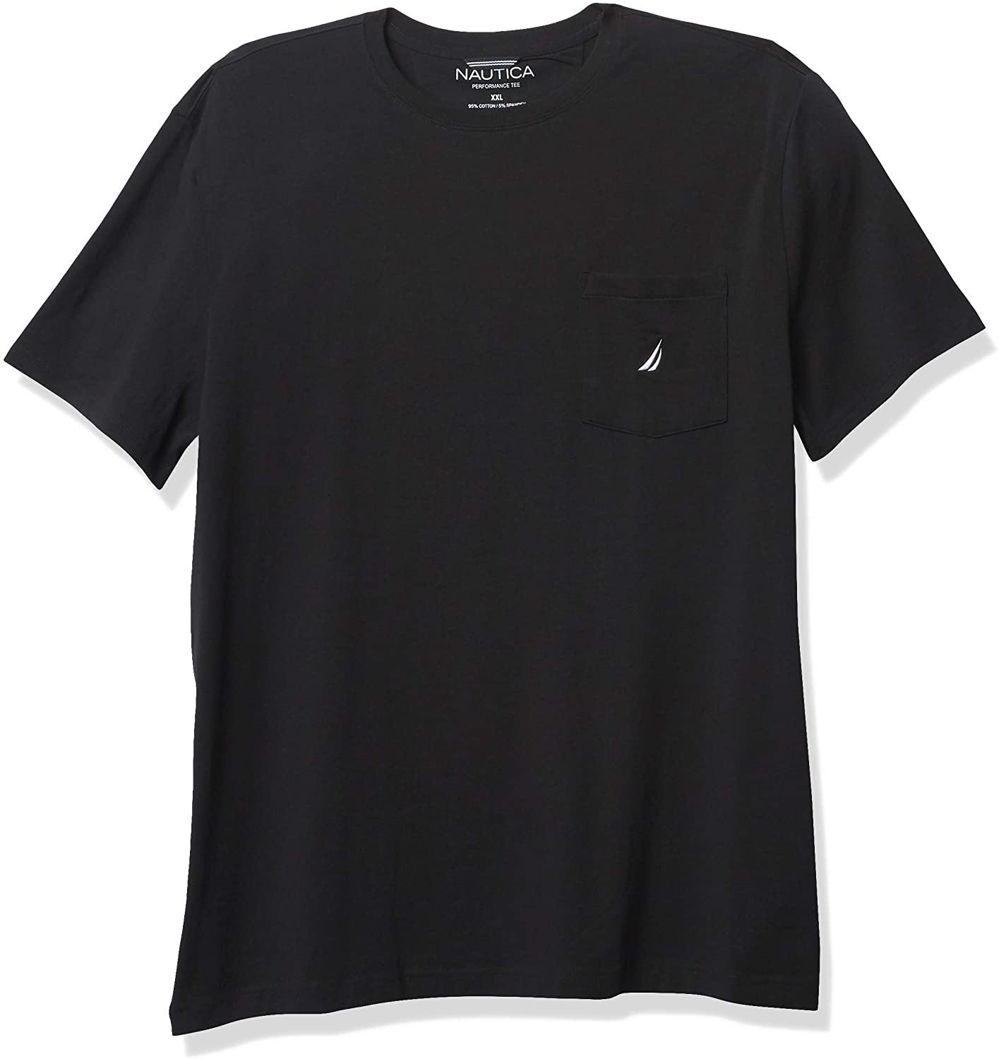 Nautica Men's Solid Crew Neck Short-Sleeve Pocket T-Shirt - JOY2ESpree