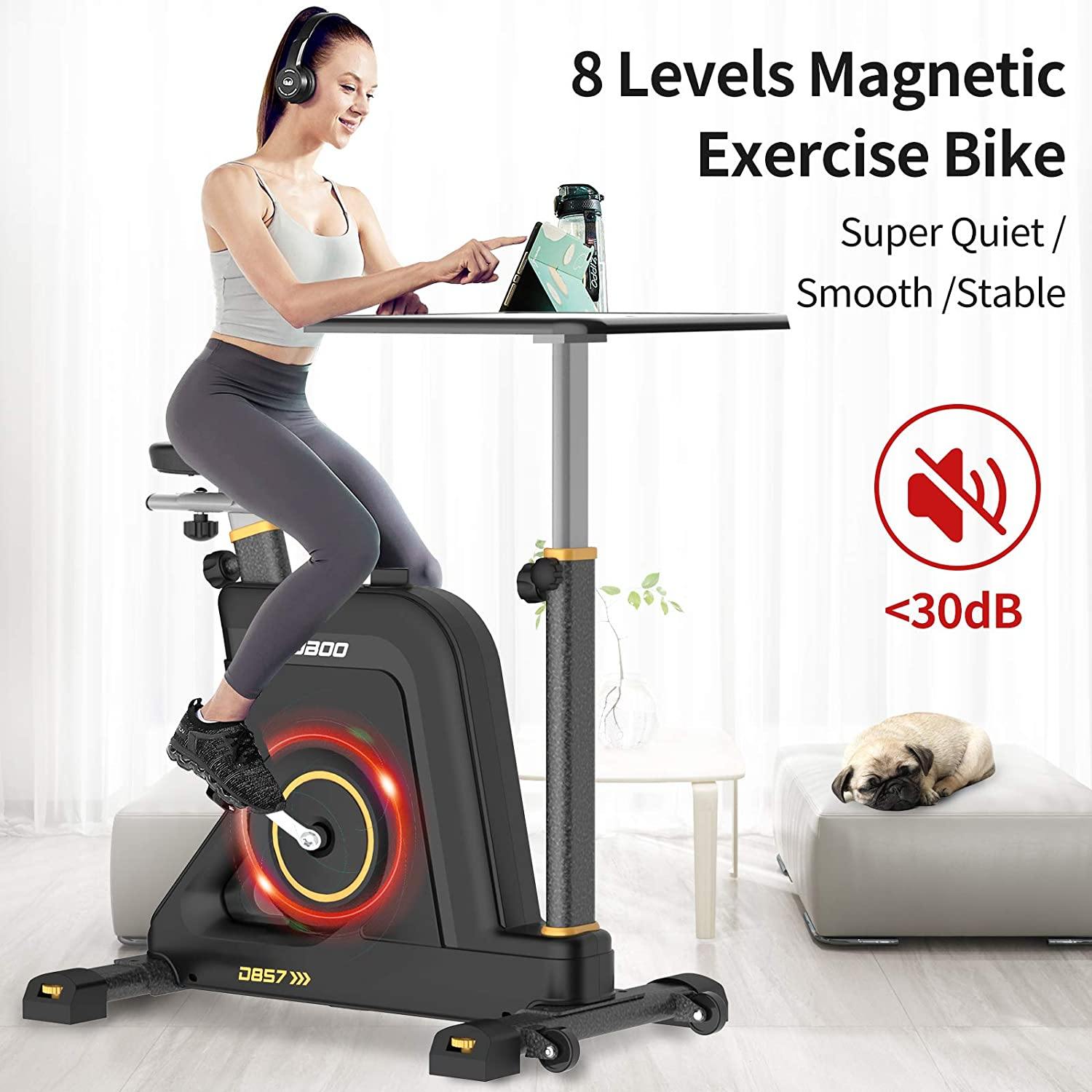 pooboo Desk Cycle Exercise Bike Indoor Cycling Bike Adjustable Magnetic Resistance Stationary Bike for Home Office - JOY2ESpree