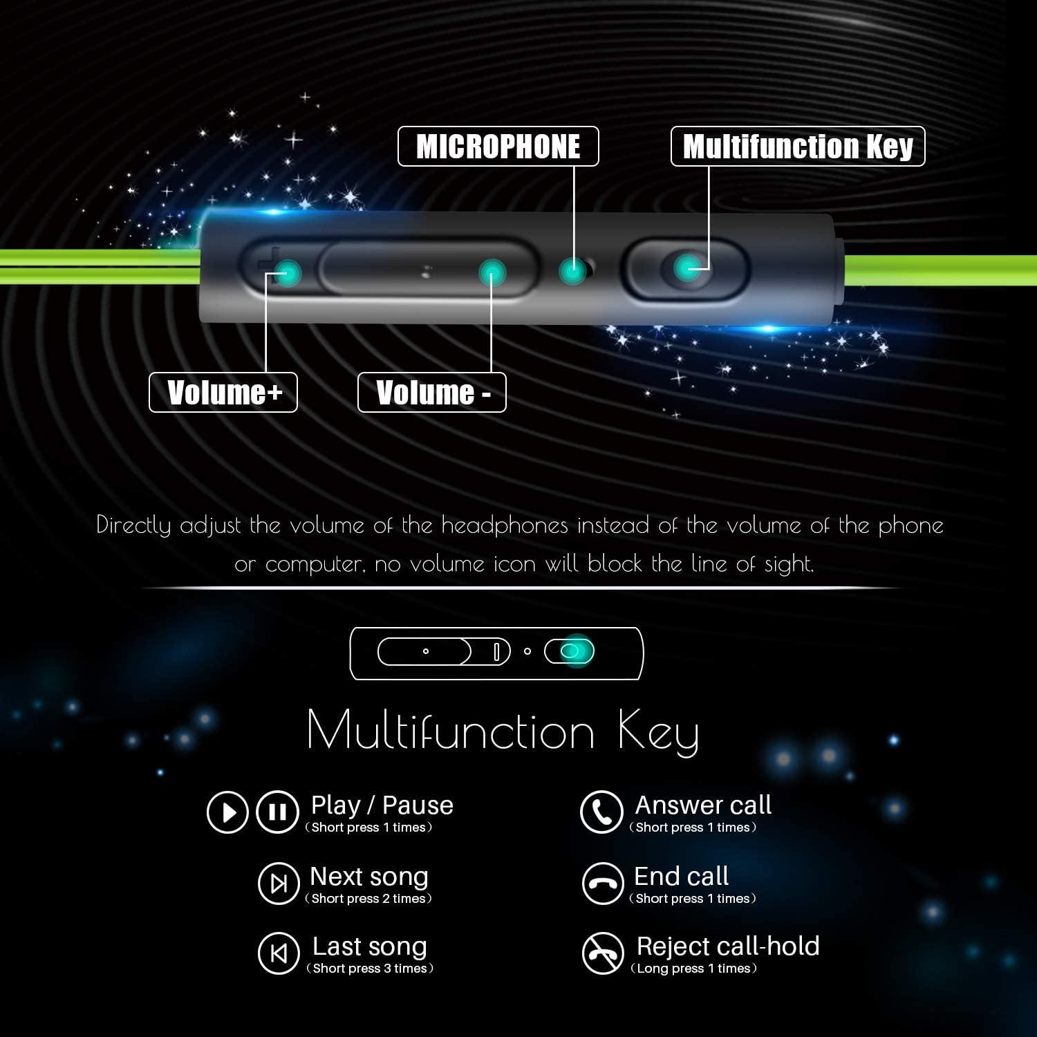 Innens 3.5 MM Wired Gaming Earphone, Noise Cancelling Stereo Bass Gaming in-Ear Earbuds - JOY2ESpree