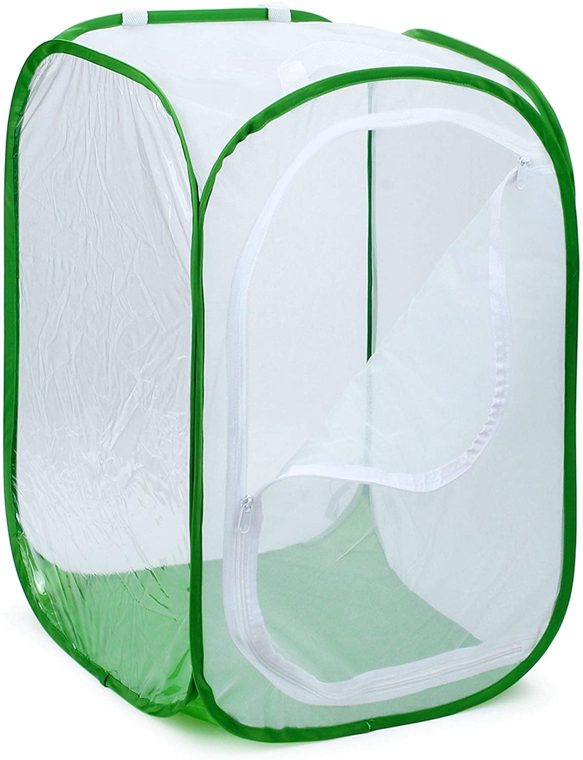 RESTCLOUD 36" Large Monarch Butterfly Habitat, Giant Collapsible Insect Mesh Cage Terrarium Pop-up 24 x 24 x 36 Inches - JOY2ESpree