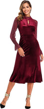 
                        
                          Load image into Gallery viewer, Velvet Formal Dress Lace Splicing Glitter Gowns
                        
                      