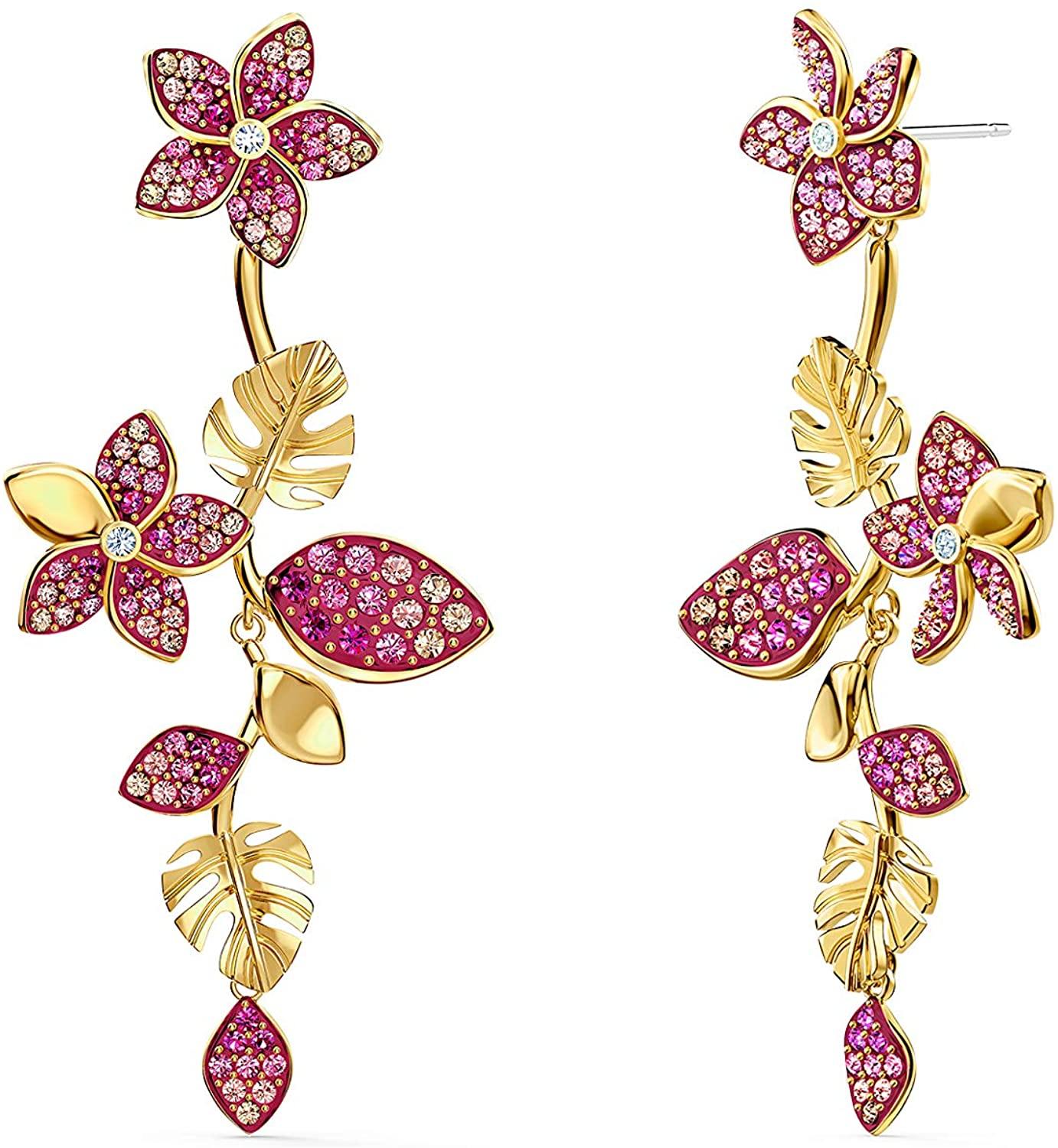 Swarovski Tropical Flower Pierced Earrings - JOY2ESpree