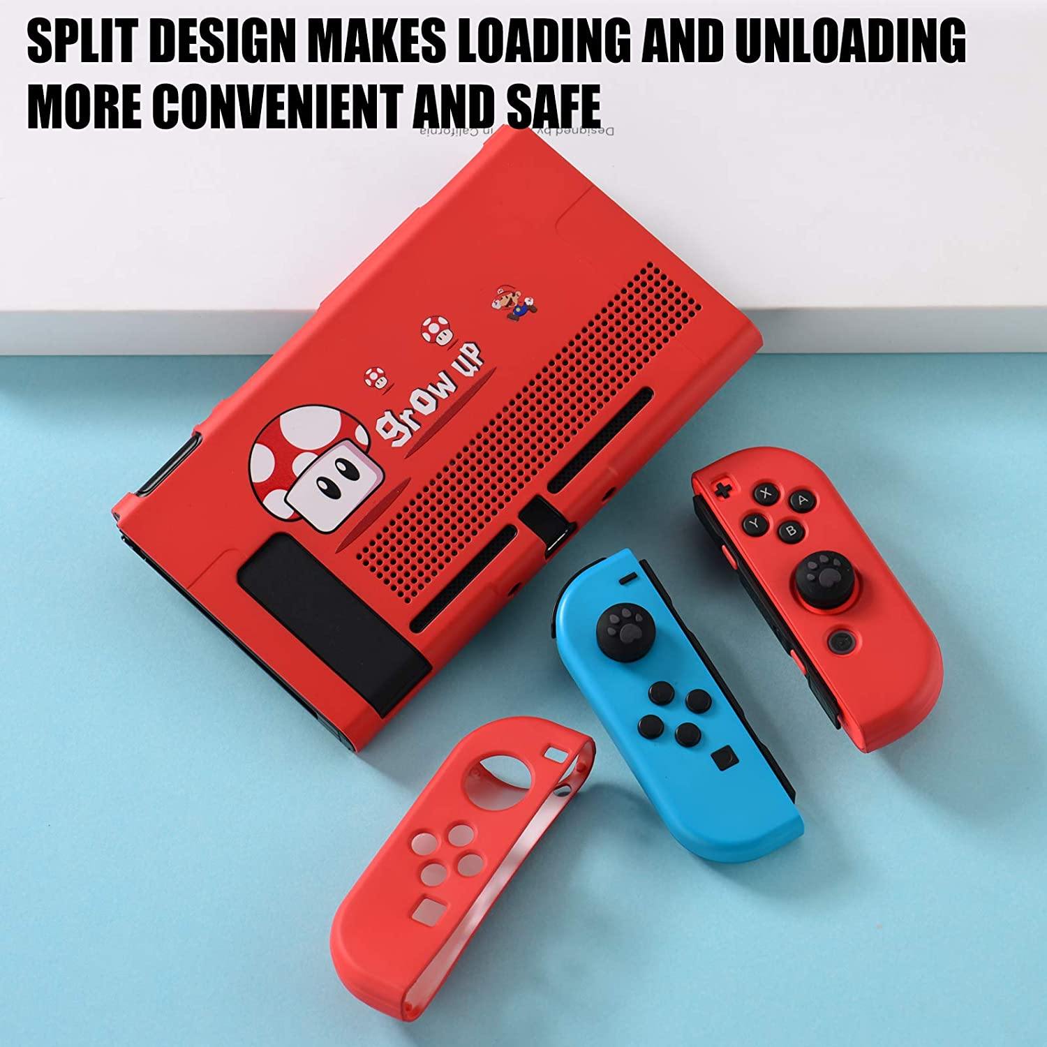 UYIYE Case for Switch - Protective Hard Case for Switch- Dockable TPU Shell Cover for Handheld Video Game Controller - Case Cover for Switch - JOY2ESpree