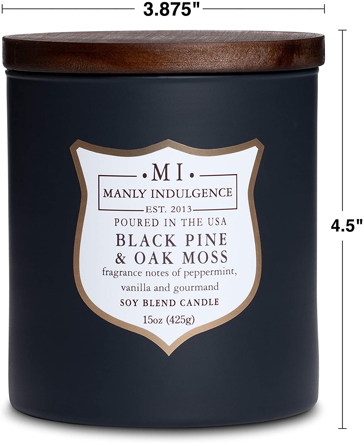 Manly Indulgence Sea Salt & Ginger Scented Jar Candle, 15 Oz, White
