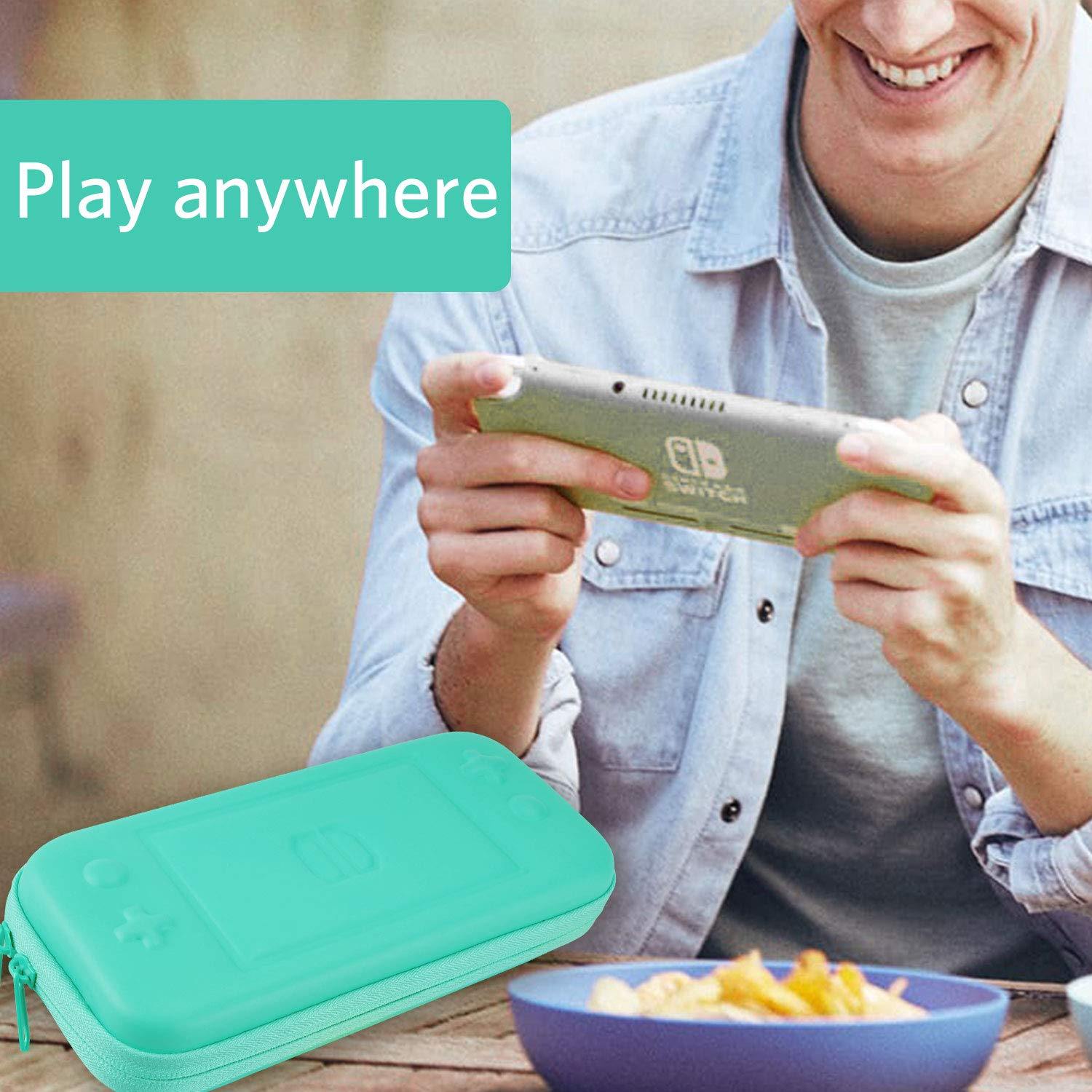 CoBak Carrying Case for Nintendo Switch Lite - with 1 Screen Protector, 1 Grip Case and 4 Thumb Grip Caps. - JOY2ESpree