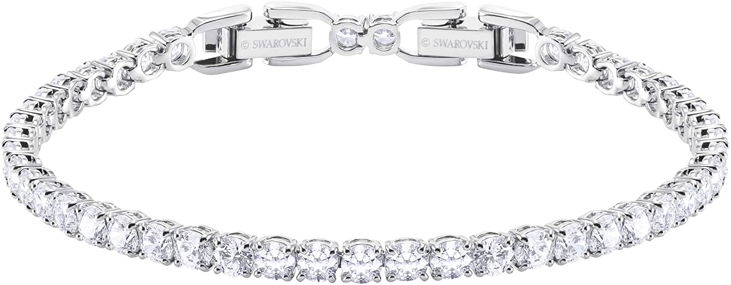 SWAROVSKI Women's Tennis Deluxe Jewelry Collection, Clear Crystals - JOY2ESpree