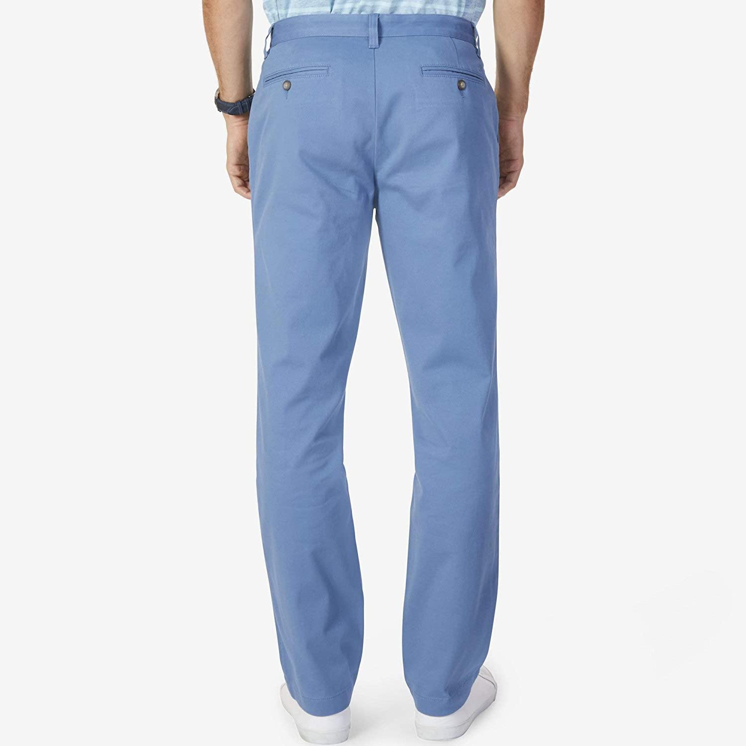Nautica Men's Classic Fit Flat Front Stretch Solid Chino Deck Pant - JOY2ESpree