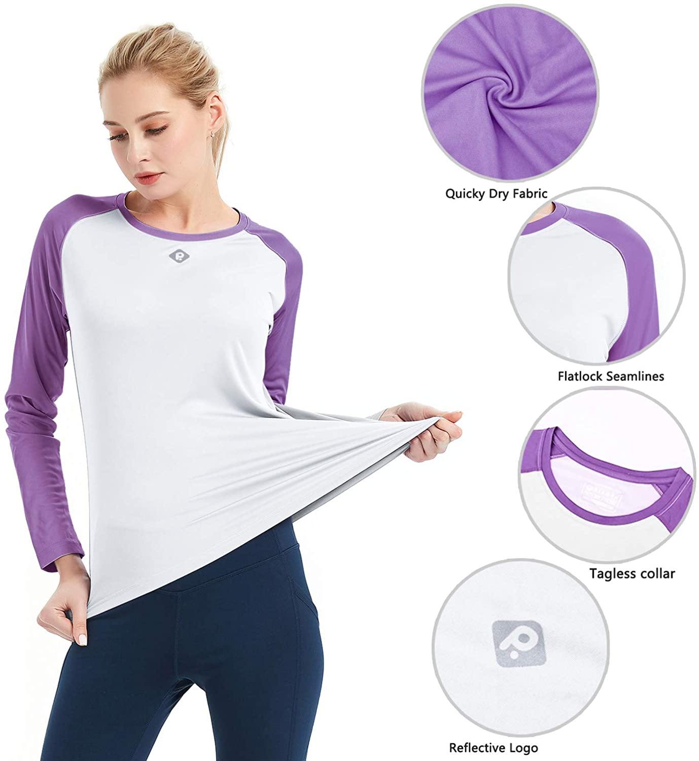 Women's UPF 50+ Sun Protection Hiking Shirts Long Sleeve Quick Dry Rashguard Athletic Running Fishing Shirts - JOY2ESpree