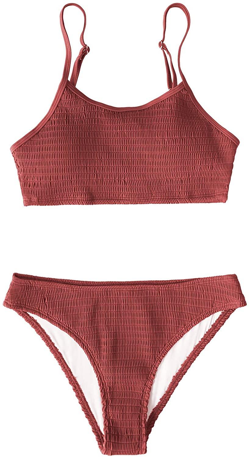 CUPSHE Women's Bikini Swimsuit Ruched Thong Two Piece Bathing Suit - JOY2ESpree