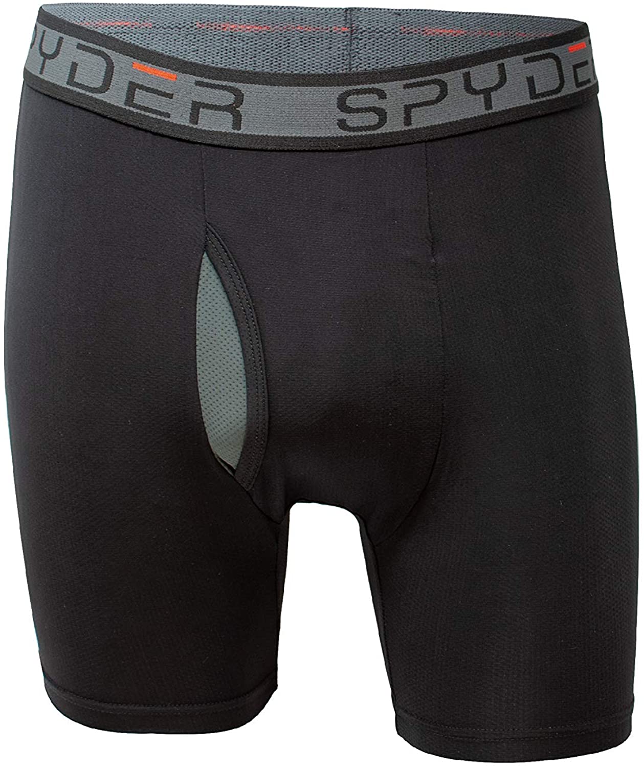 Spyder Performance Mesh Mens Boxer Briefs Sports Underwear 3 Pack W/Fly Front