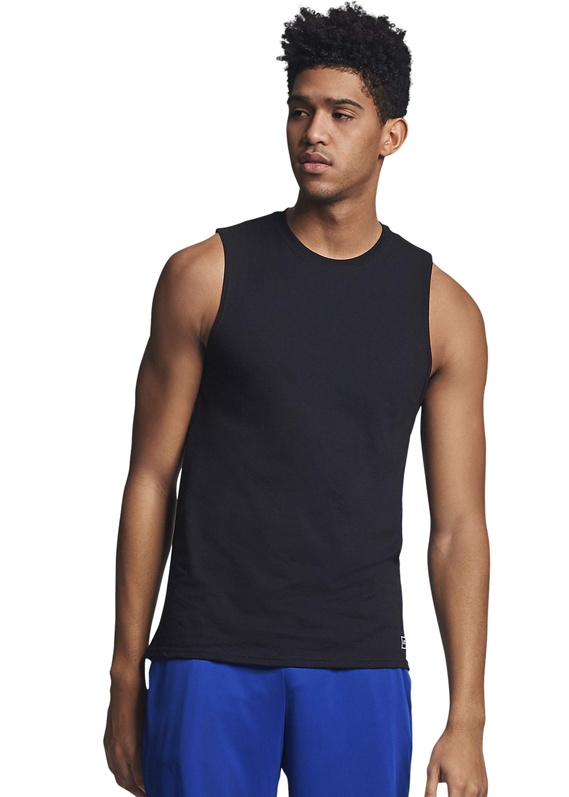 Russell Athletic Men's Cotton Performance Sleeveless Muscle T-Shirt