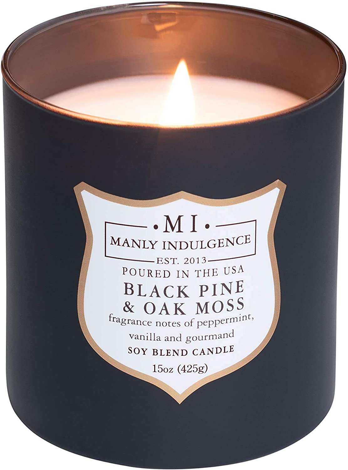 Manly Indulgence Sea Salt & Ginger Scented Jar Candle, 15 Oz, White