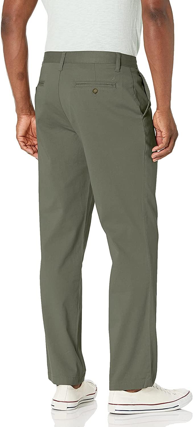 Nautica Men's Classic Fit Flat Front Stretch Solid Chino Deck Pant - JOY2ESpree