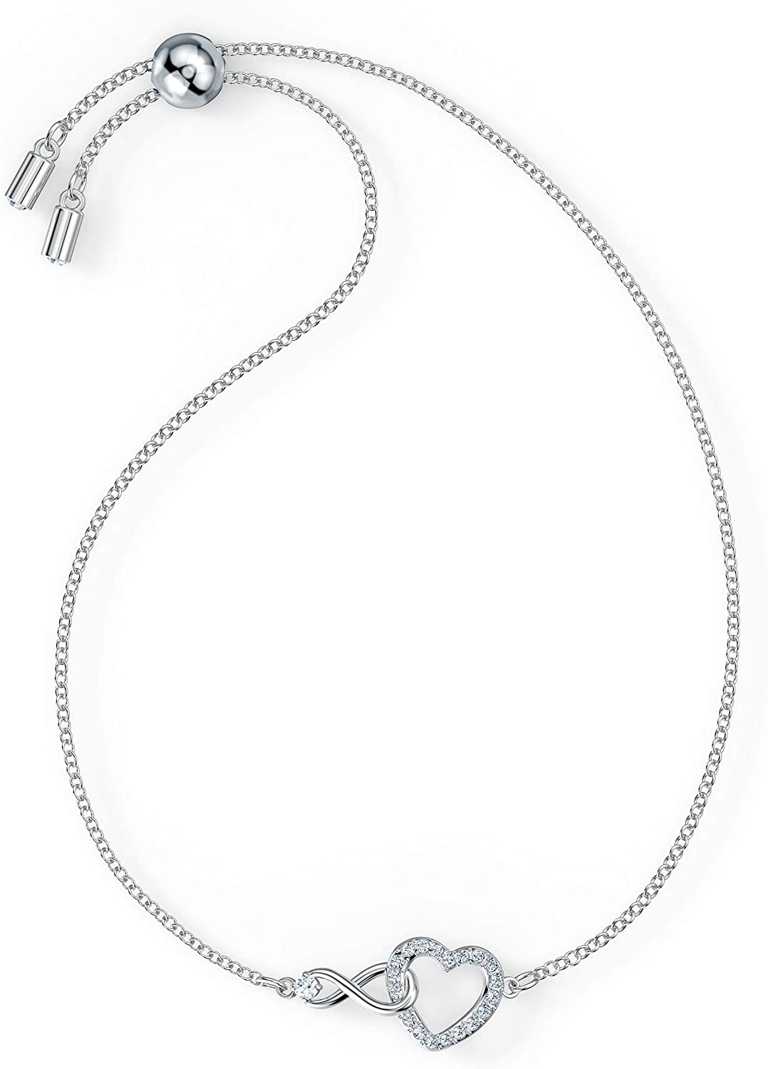 SWAROVSKI Women's Infinity Heart Jewelry Collection, Rose Gold Tone & Rhodium Finish, Clear Crystals - JOY2ESpree