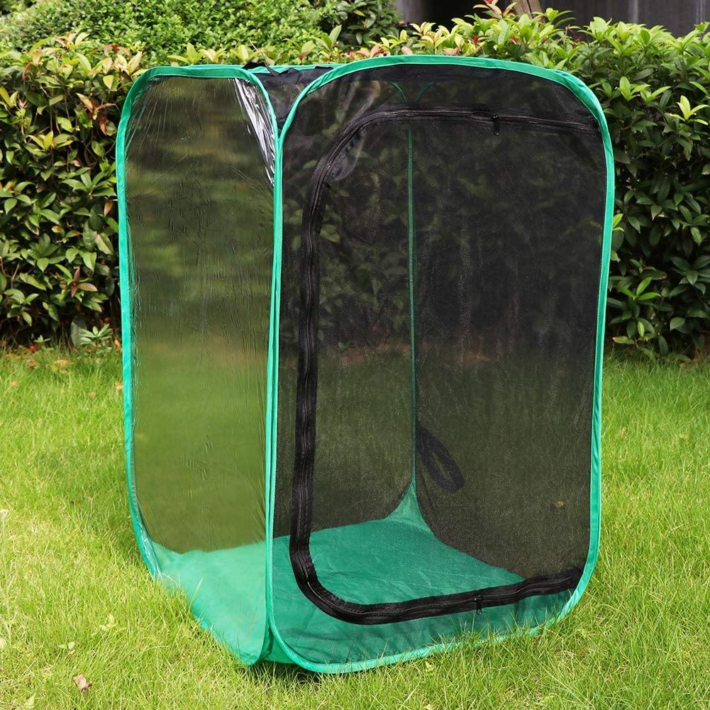 RESTCLOUD 36" Large Monarch Butterfly Habitat, Giant Collapsible Insect Mesh Cage Terrarium Pop-up 24 x 24 x 36 Inches - JOY2ESpree
